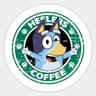 bluey coffee Sticker